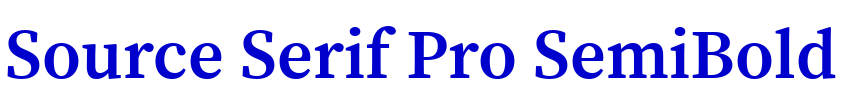 Source Serif Pro SemiBold Schriftart